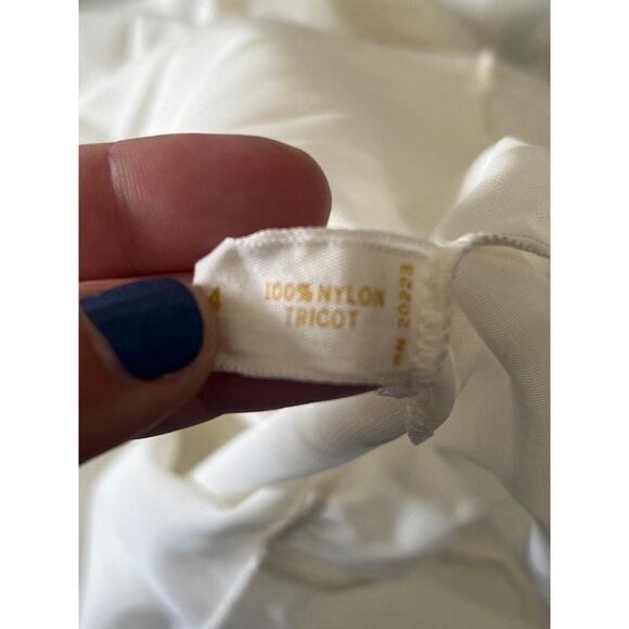 Vintage  Sheer White Nightgown & Robe Set Polka Dot Embroidery & Lace Trim Sz 34 - Picture 13 of 16